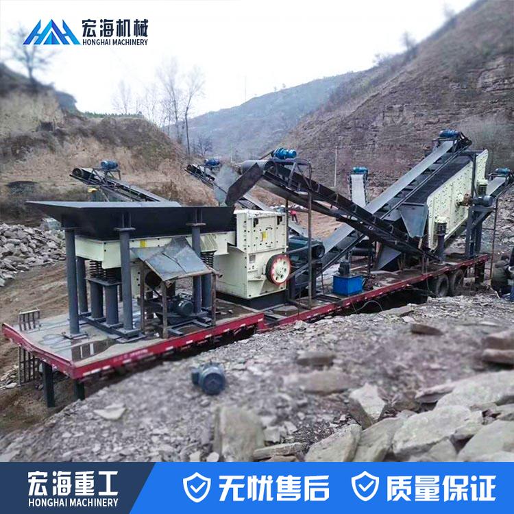 宏海定制移动式制砂机 移动站移动车制砂机 移动式制砂机设备