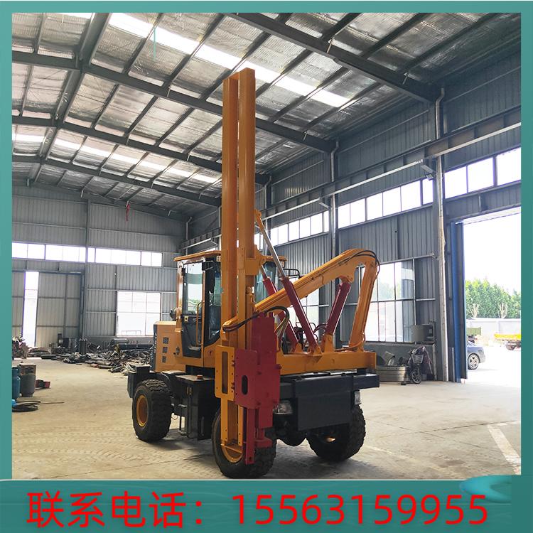 装载机打桩机 高速公路防撞护栏打桩机 液压打拔钻一体机