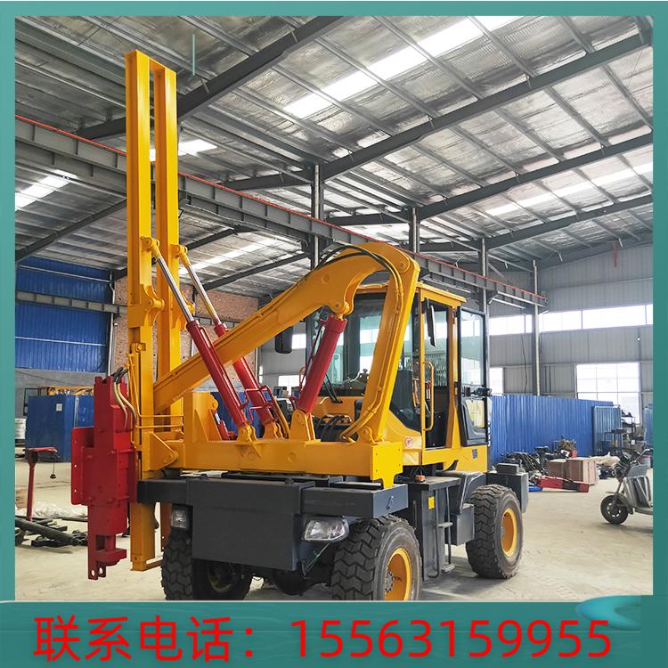 建筑工程护栏打桩机 打拔钻装载式一体机 公路护栏打桩机厂家