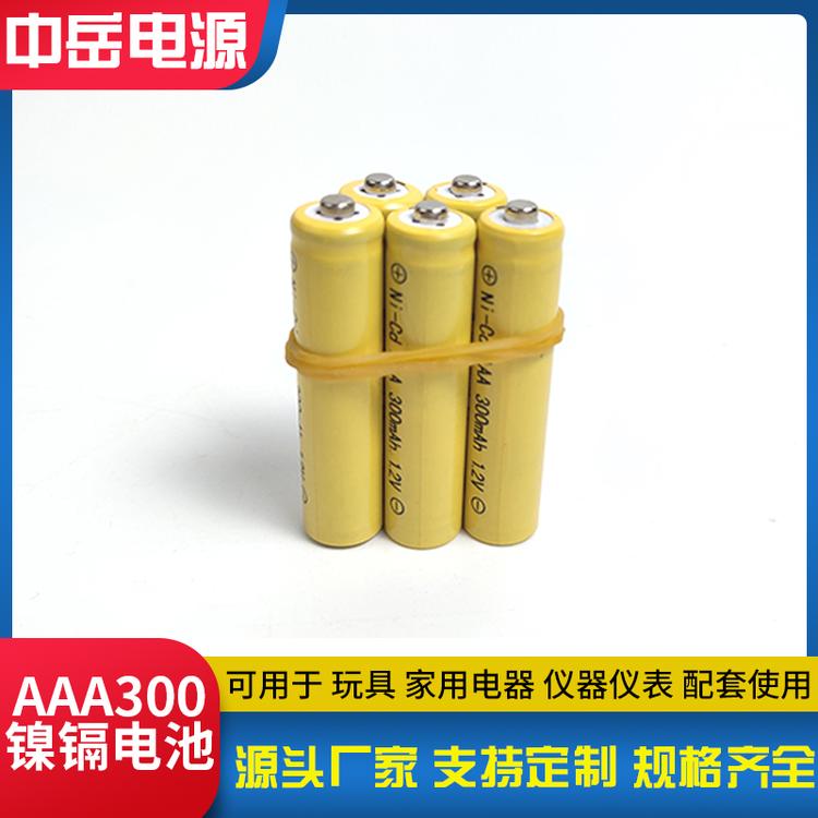 镍镉充电电池 1.2v ni-CD AAA300毫安电池 草坪灯电池 激光笔电池 遥控器电池 游戏手柄电池 遥控车电池