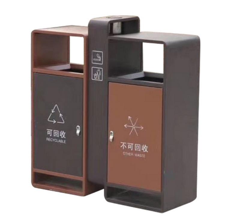 厂家直销大号环卫垃圾桶果皮箱 不锈钢分类垃圾桶 利来