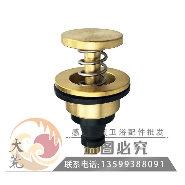 可适配乐家Roca大便蹲坑脚踏冲洗阀配件批发推动杆冲水阀铜材质