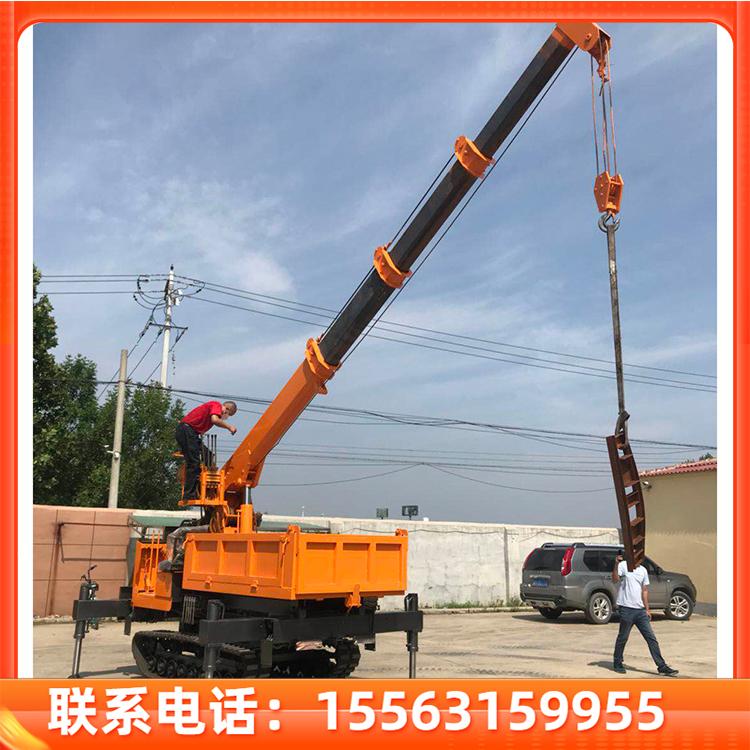 生产履带随车吊 3吨履带底盘随车吊车 微型自制带货箱的吊机