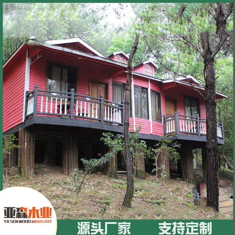 防腐木木屋别墅生产厂家 景区木结构房子 生态农庄防腐木木屋