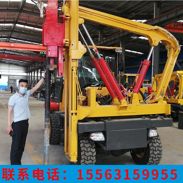 公路护栏立杆打桩机 立柱液压高速钻孔机 装载式车载打拔钻一体机