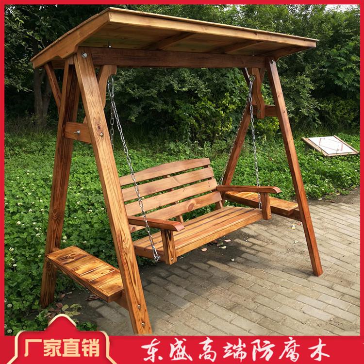 开封防腐木吊椅秋千 防腐木秋千定制 现货供应 快速发货
