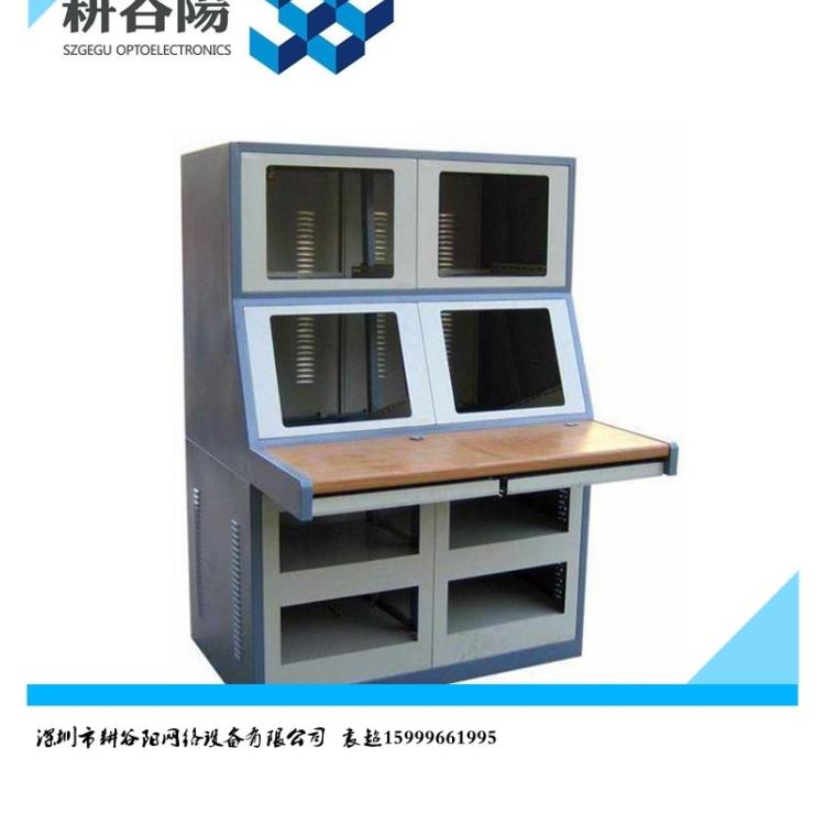 监控琴式操作台 控柜电视墙安装监控机柜调度台