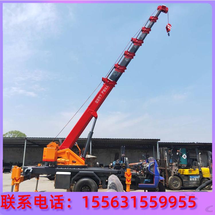 厂家热销6吨8吨农用建筑三轮吊车 狭窄空间施工三轮吊机