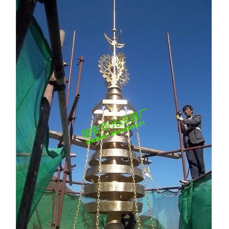 厂家定制华光佛教纯铜塔刹 露天铜雕塔刹雕塑 寺庙青铜塔刹供应