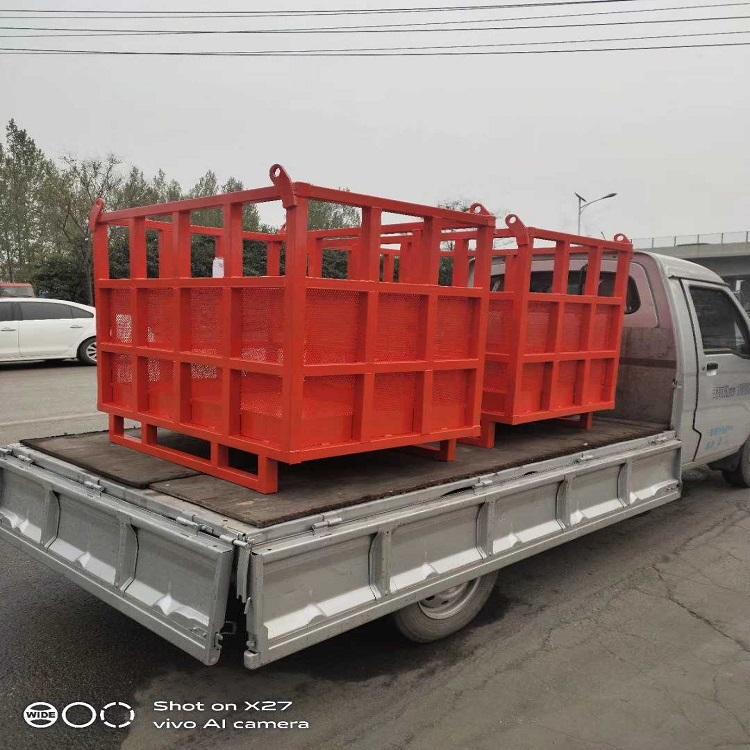 .吊车起重吊篮 吊车专用360度旋转吊篮 加厚方管安全吊框