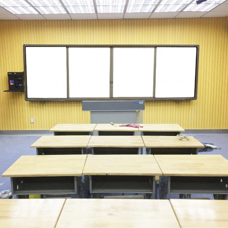 推拉白板教学设备 中置一体机推拉板