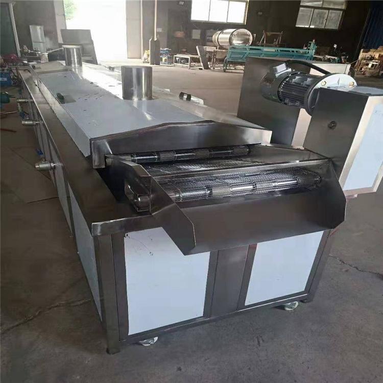 鱼豆腐油炸流水线  山东油炸流水线厂家供应 多功能油炸流水线