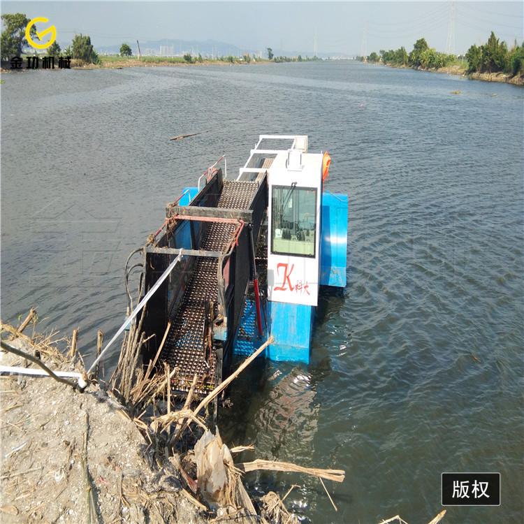 小型割草船  半自动水葫芦打捞船厂家
