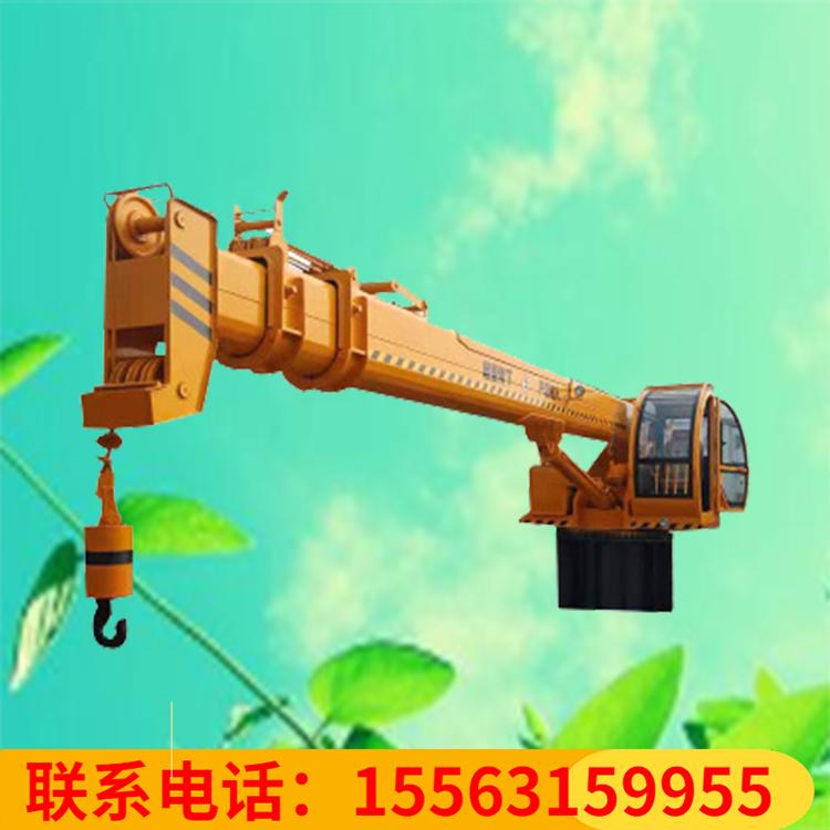 直供船吊生产厂家 海上作业油电两用伸缩臂固定型船吊 船尾浮船吊