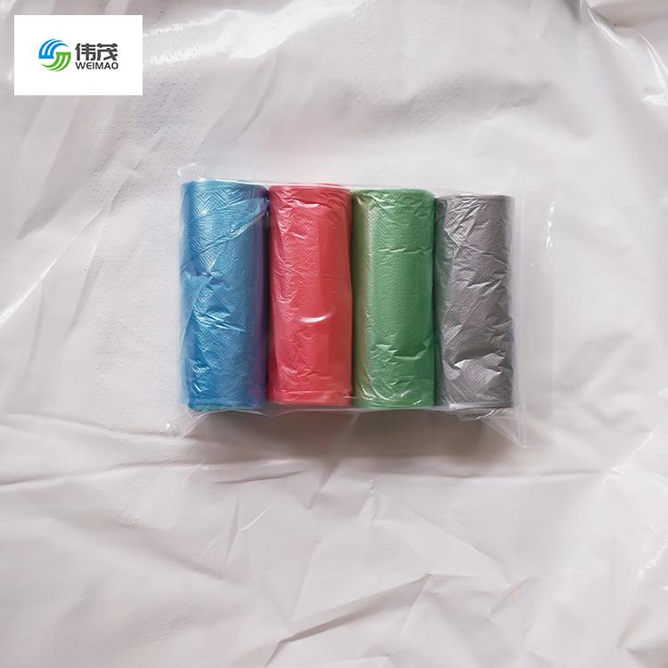 苏州2连包手提式背心式垃圾袋 4连包彩色垃圾袋厂家直销