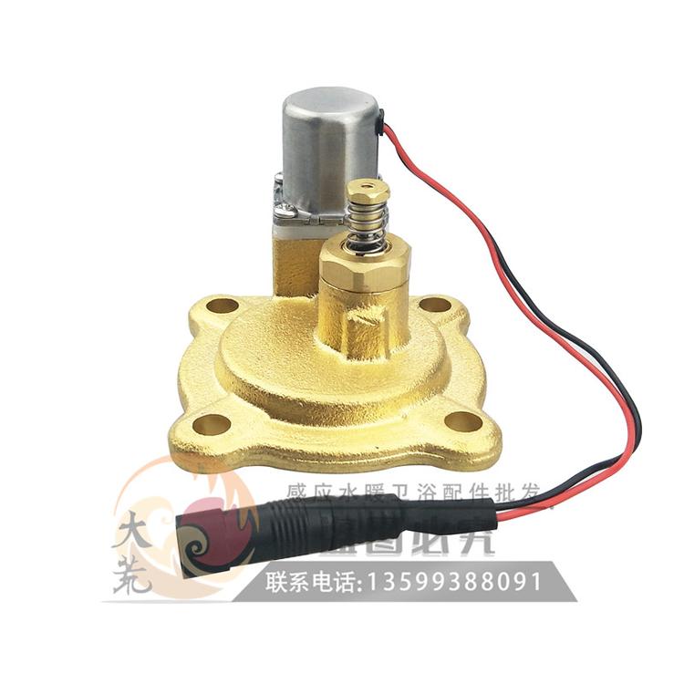 可适配箭牌ARROW大便蹲坑感应器配件批发DC插AGY-206电磁阀带铜阀盖按钮组件