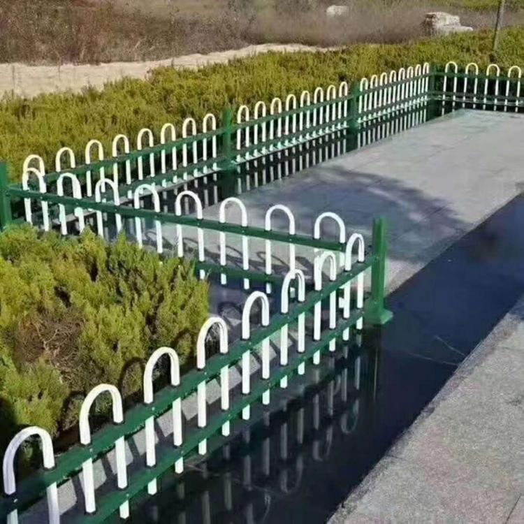 山西社区草坪花园围栏 花坛防护栏杆 铁艺绿化栅栏 小区草地护栏