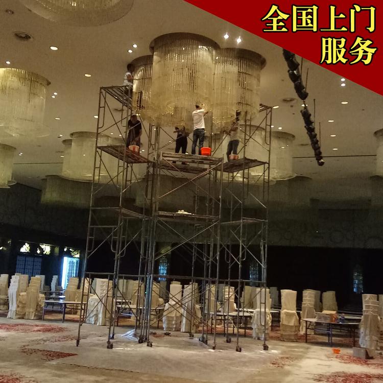 新都区清洗水晶灯玻璃灯  专业设计景观舞台灯具云石灯水晶灯等各类样式灯