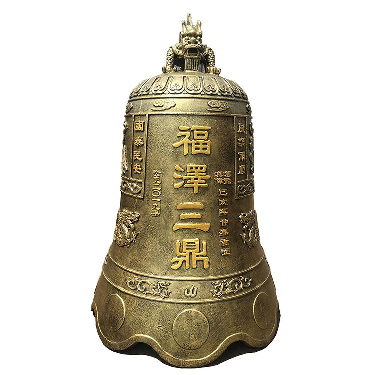 厂家供应华光仿古寺院铁钟 大型寺院铁钟销售 喇叭口寺庙铁钟定制 价格实惠