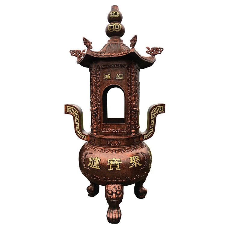 道观寺院焚经炉 寺庙化纸炉经炉 圆形带盖经炉定制