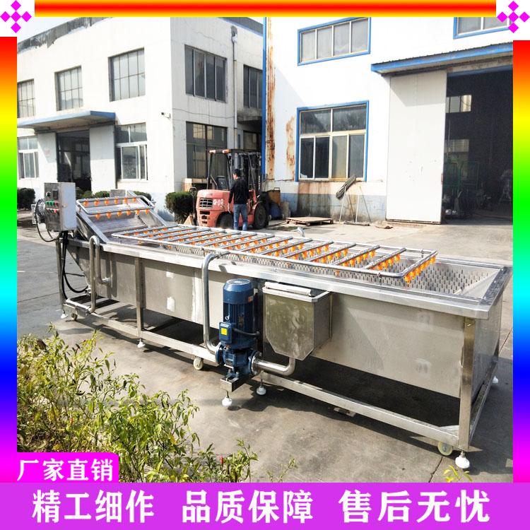 多功能水果蔬菜清洗风干流水线 不锈钢果蔬气泡清洗机 秋葵气泡清洗机 菌类清洗预煮机