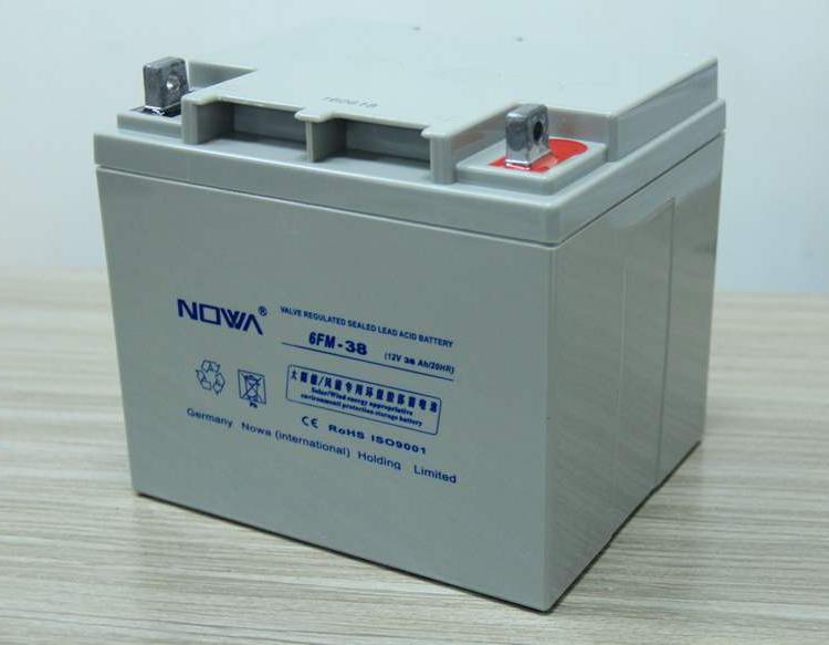 NOWA蓄电池6FM-38 诺华蓄电池12V38AH  UPS 直流屏专用蓄电池 应急电源电瓶