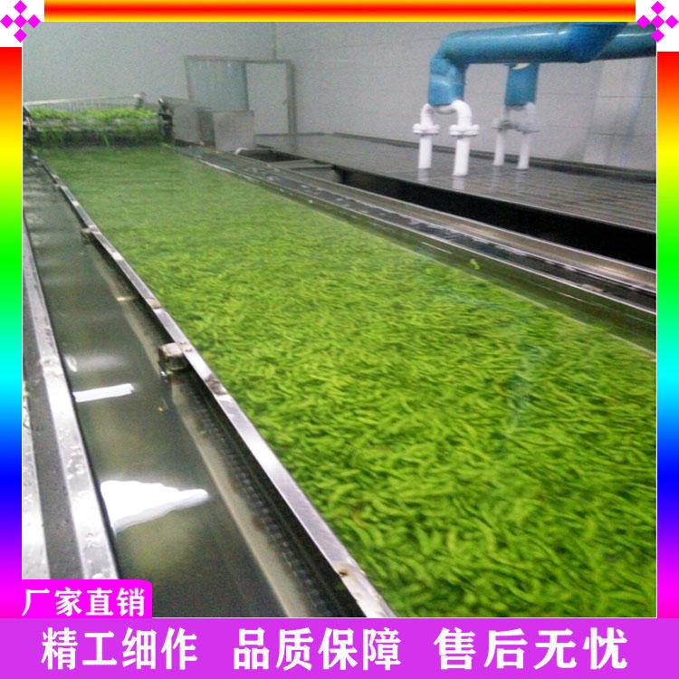 净菜配送加工流水线 芸豆豆角毛豆蔬菜清洗机 蔬菜浸泡式清洗风干线源头厂家