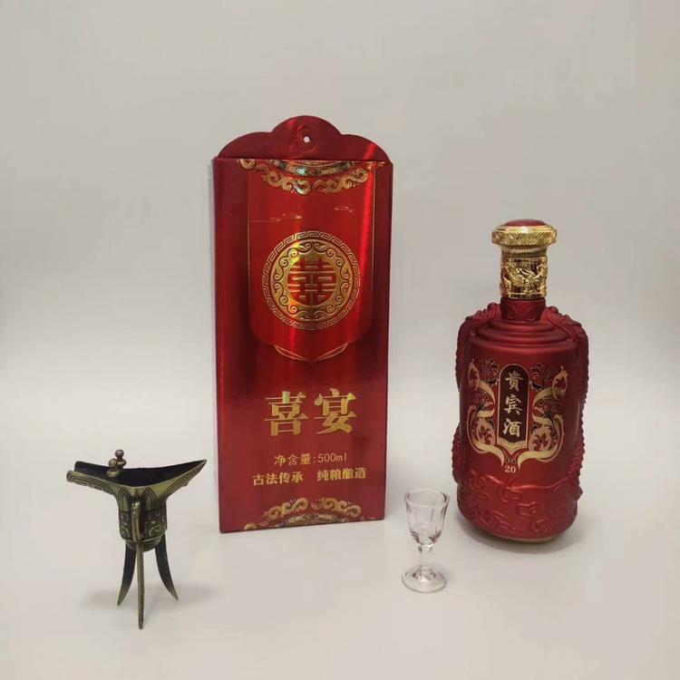 500ML喜酒瓶定制厂家  郓城富兴酒类包装