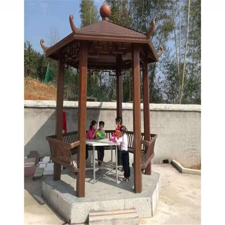 铝合金凉亭 户外庭院遮阳凉亭 阳台休闲亭 防腐木六角凉亭