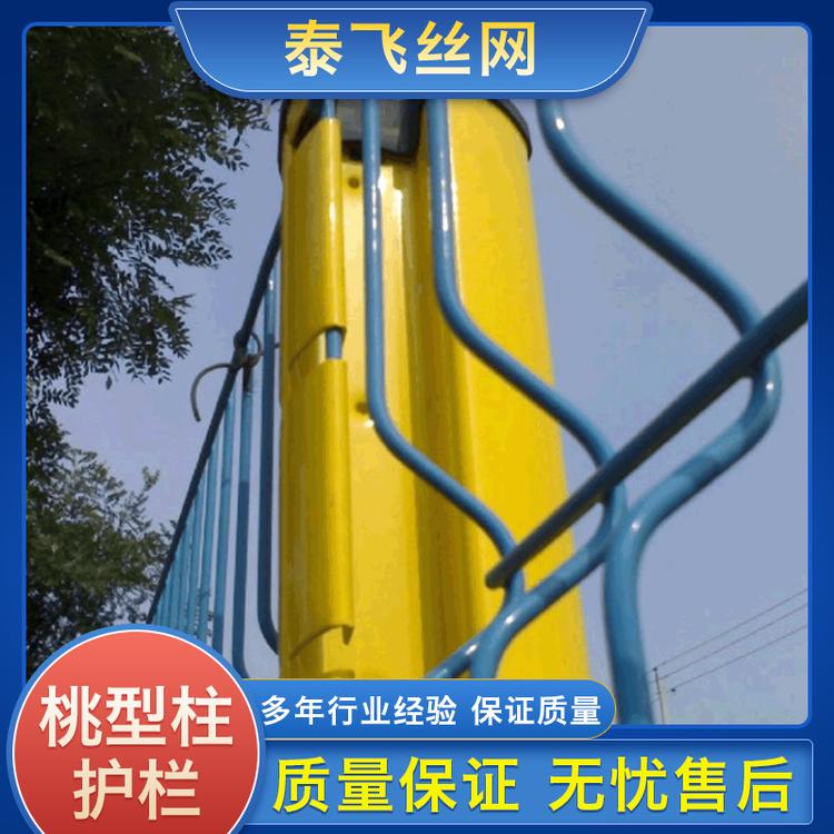 泰飞丝网 桃型栏护栏 厂家现货供应桃型柱折弯车间护栏小区绿化带隔离网