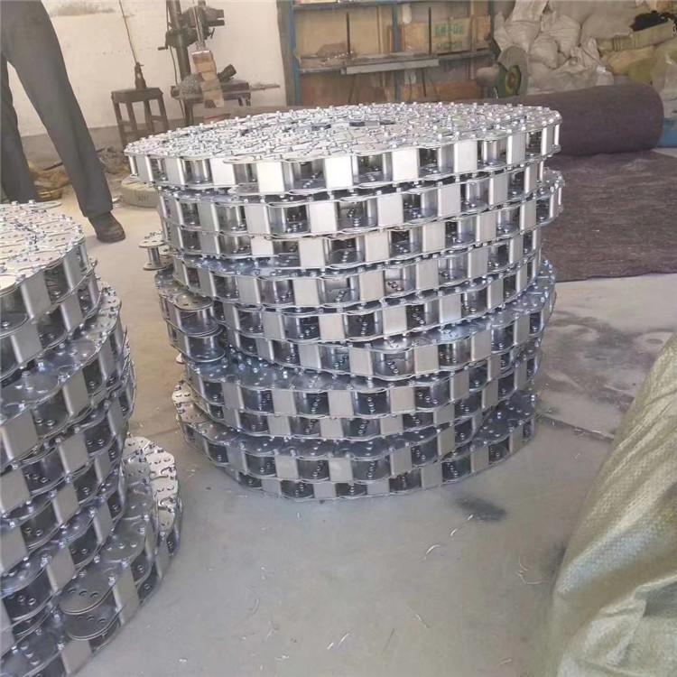 吉航厂家热促-钢铝拖链-机床钢制拖链-全封闭桥式金属钢制拖链-