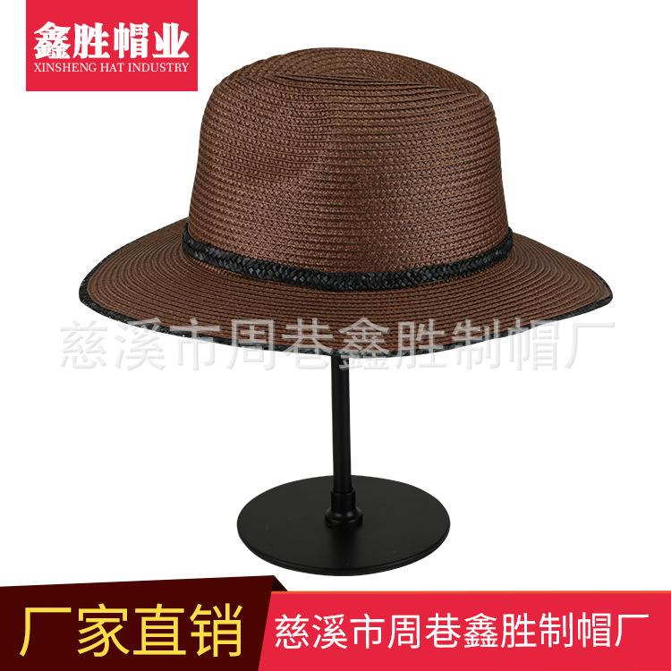 厂家长期现货供应PP草帽夏天休闲草帽遮阳草帽复古牛仔帽户外旅游草帽