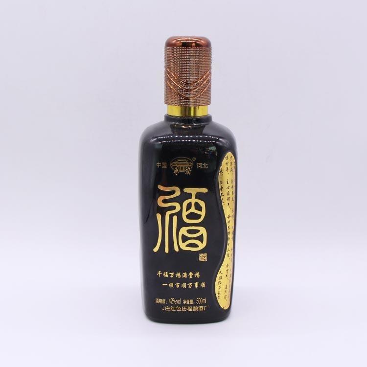 高白料酒瓶定制 375ML晶白料酒瓶 富兴酒类包装