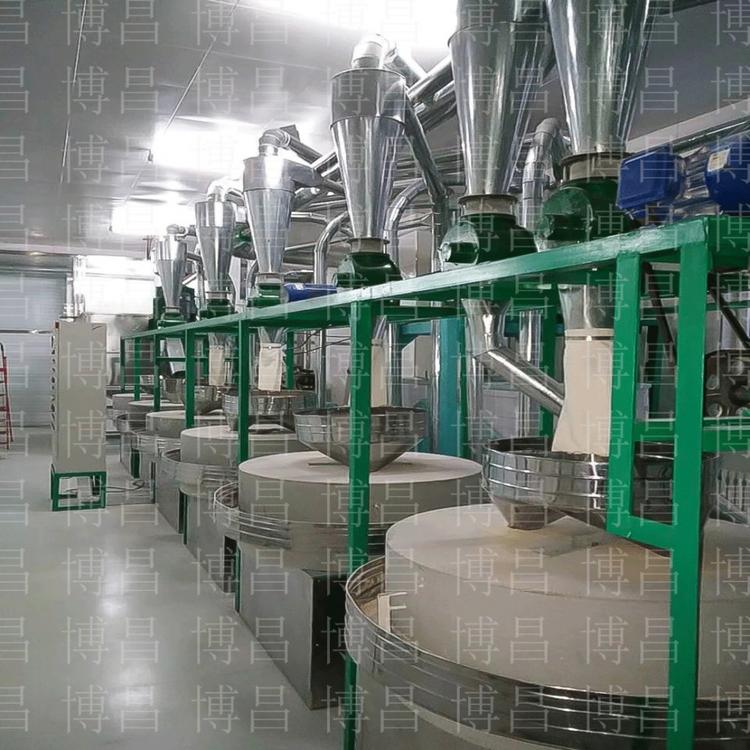 厂家直销全自动石磨面粉机 成套石磨小麦面粉机器 大型