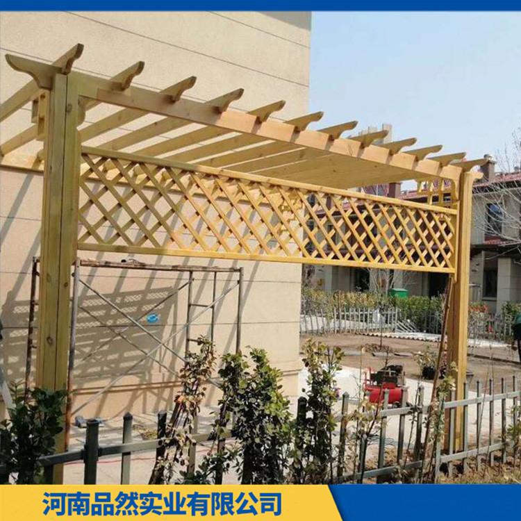 设计户外仿古木长廊 公园防腐木木长廊定做 郑州品然 欢迎咨询