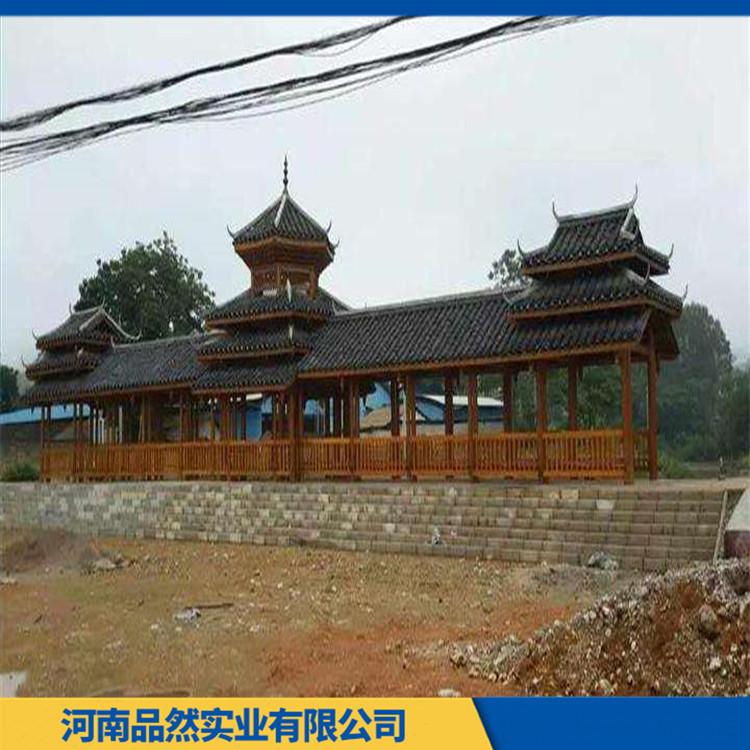 古建筑防腐木木走廊 大型防腐木木凉亭工程 郑州品然 欢迎咨询