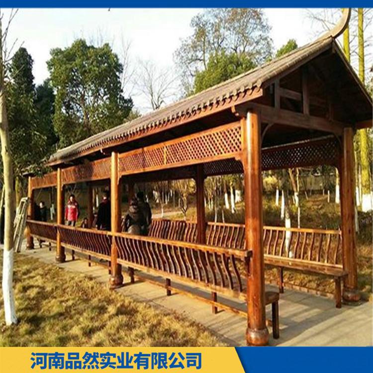 设计户外仿古木长廊 公园防腐木木长廊定做 款式多样 支持定做