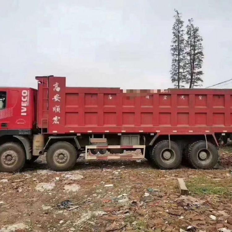 原版车 二手红岩杰狮前四后八自卸车 国五 货厢7.8米 一年车