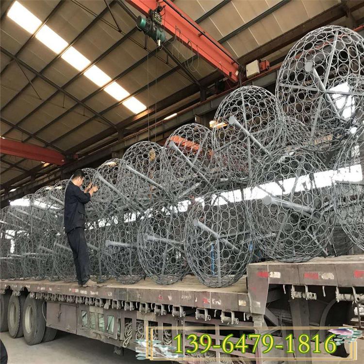 2021年节日观赏雕塑花柱  景观雕塑花柱价格 立体广场花球  景观花球制造商  