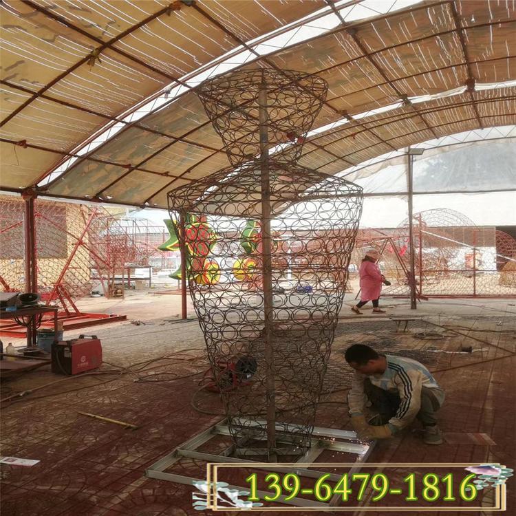 欧式美式绿化花盆架 市政景观花瓶造型 五色草花柱造型齐全
