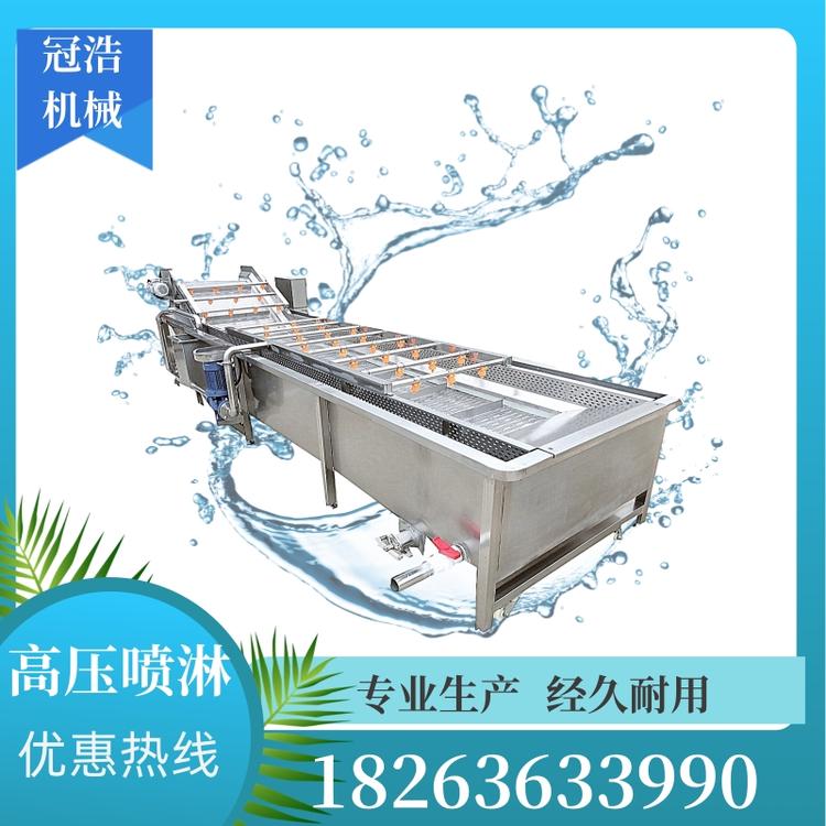 商用 毛豆气泡清洗机龙眼小白菜清洗设备蔬菜配送清洗风干流水线