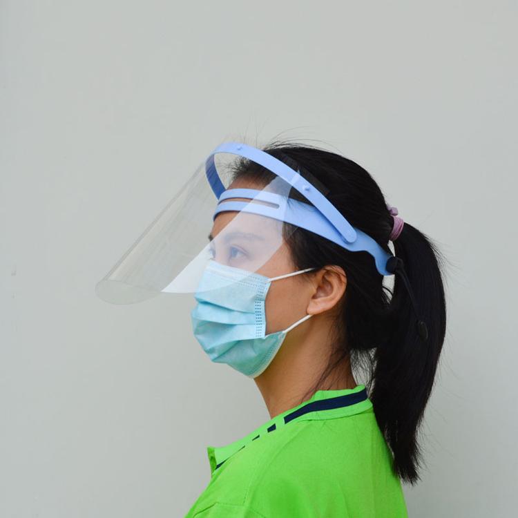 防护面罩FDA认证可调节PET面罩双面防雾防飞溅防飞沫透明面罩
