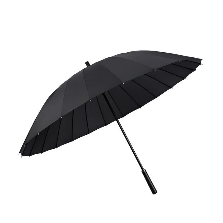 24骨雨伞 定制商务广告伞印刷logo 纯色超强抗风遮阳防紫外线雨伞