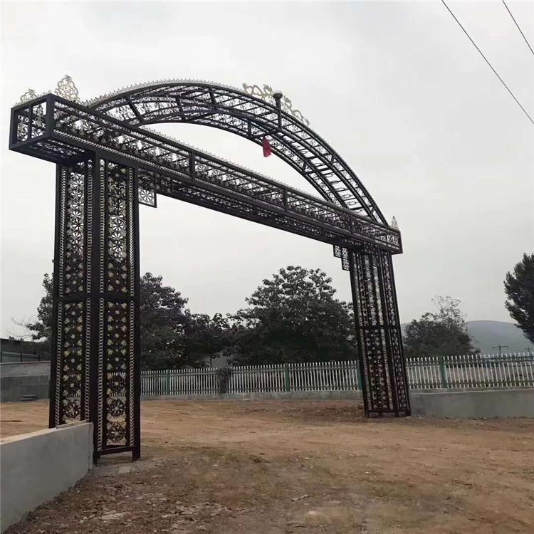 厂家定制生产凯旋门 铁艺牌坊艺术大门 定制批发铁艺社区大门