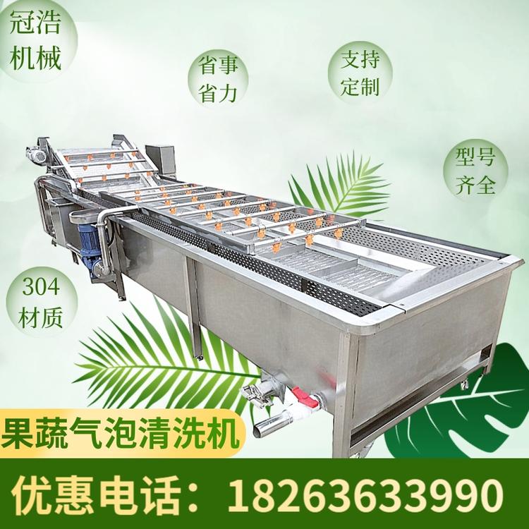 高压喷淋气泡清洗机 荞麦壳青菜叶类菠菜 螺丝菜地环洗泥机毛辊