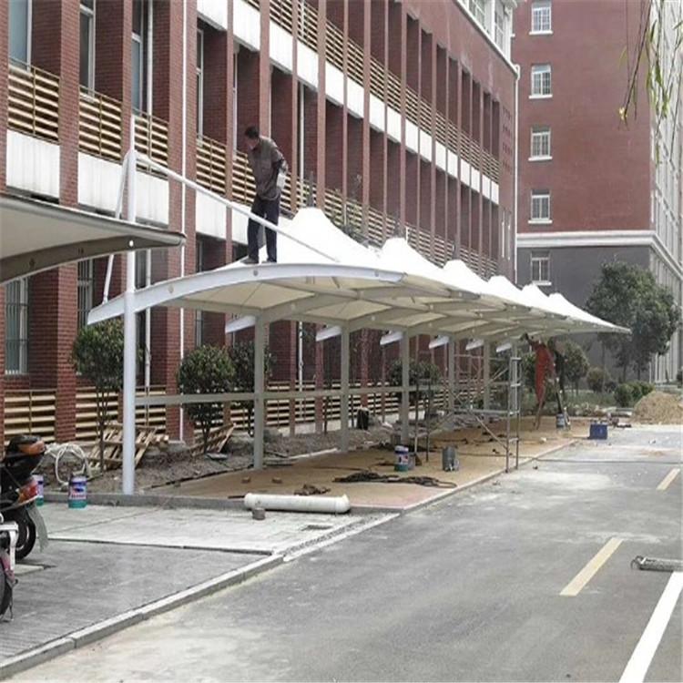 汽车遮阳棚定制 供应7字型膜结构停车棚 批发汽车遮阳棚