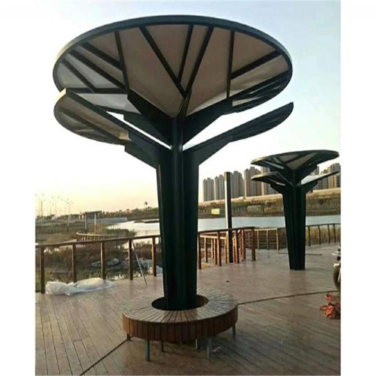 定做公园景区广场膜结构景观篷 园林张拉膜景观棚 景观膜结构雨蓬