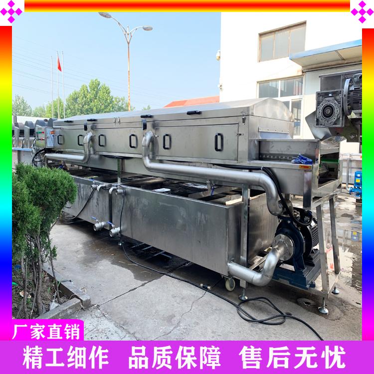 全自动蔬菜蒸煮漂烫机 豆角清洗杀青冷却流水线 水果预煮机 土豆全自动蒸煮杀青专业设备