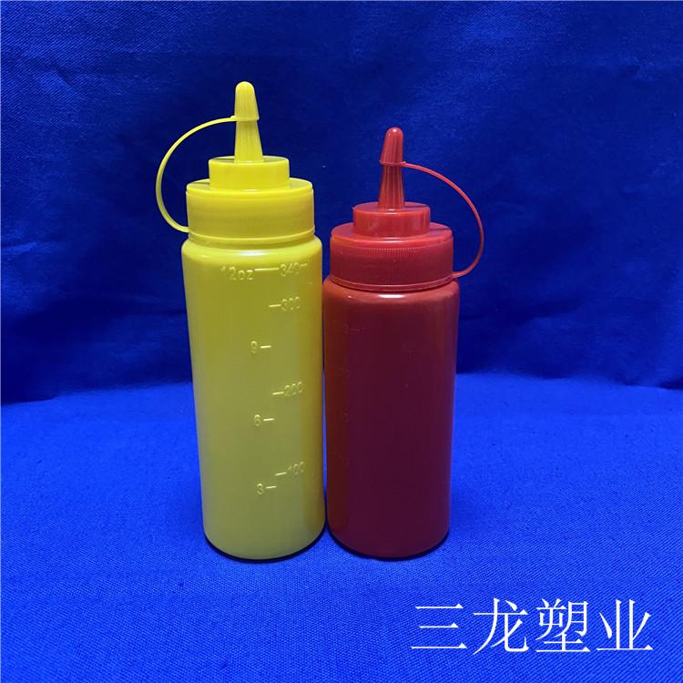 厂家供应 番茄挤酱罐 塑料挤酱瓶 果酱挤压瓶