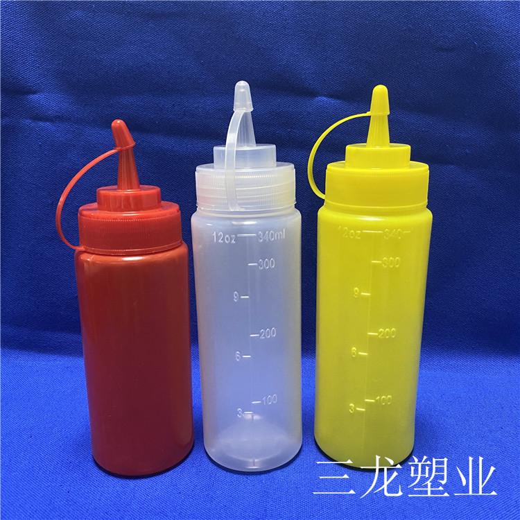 厂家定制 塑料挤酱罐 挤酱瓶 沙拉挤压瓶